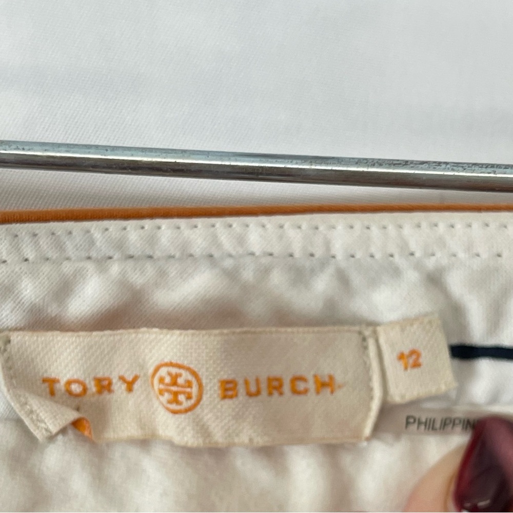 Tory Burch Orange Ankle Pants Women’s Size 12 Slim Fit Tapered‎ Leg - Picture 2 of 14